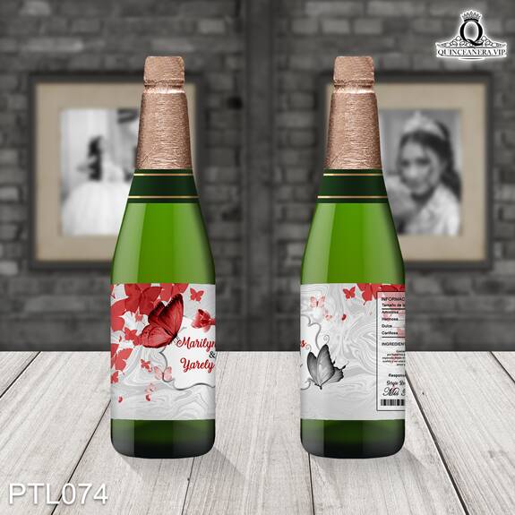 Invitaciones de 15 Años de Mariposas Brillos PTL074