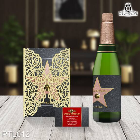 Invitaciones de Quinceañera de Hollywood Estrella PTL012 - PTL012