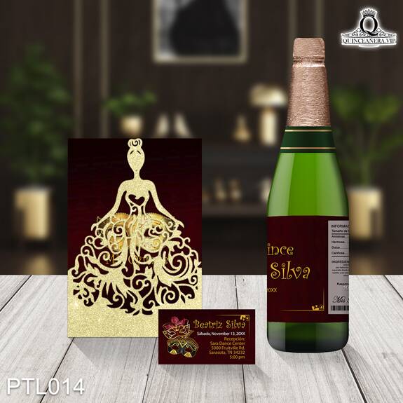 Invitaciones de 15 Años de Mascaras Antifaz PTL014