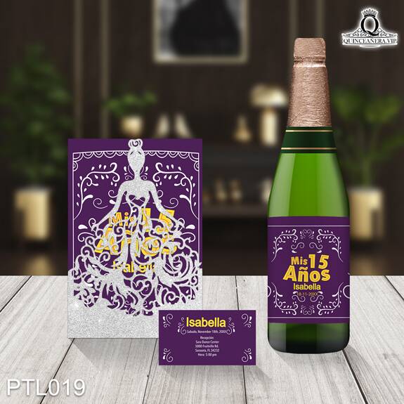 Invitaciones de 15 Años diseño Papel Picado PTL019