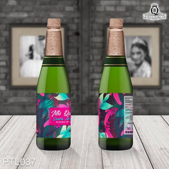 Invitaciones de 15 Años Tropical y Hojas de Palma PTL037