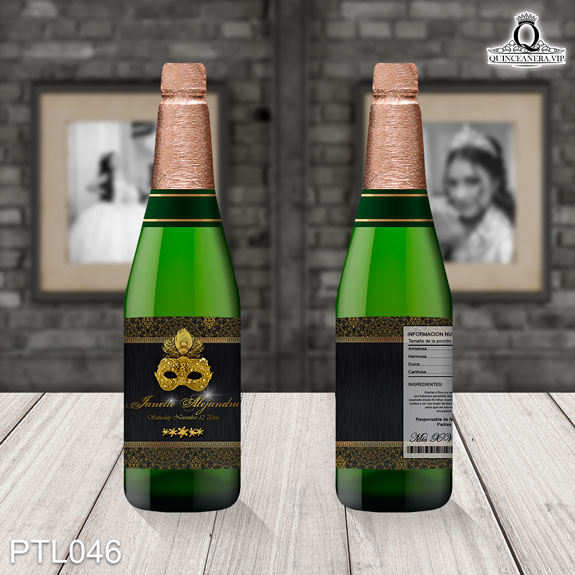 Invitaciones de 15 Años de Antifaz Plumas PTL046