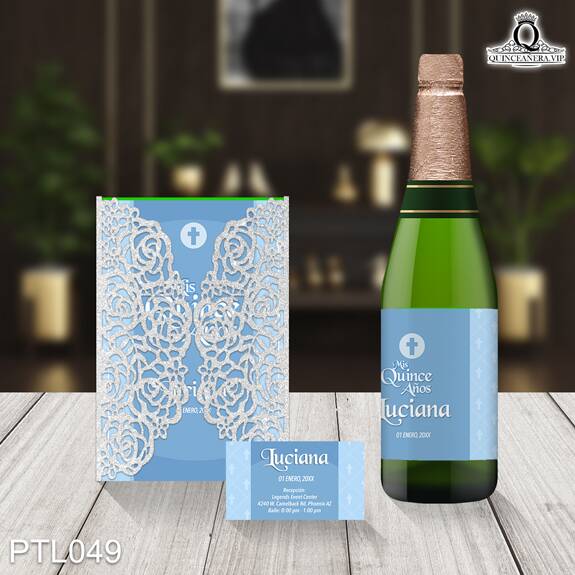 Invitaciones de Quinceañera de Religiosa Cruz PTL049 - PTL049