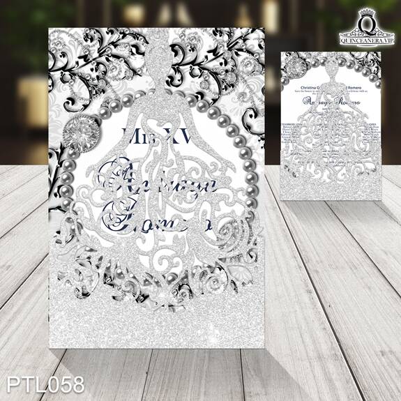 Invitaciones de Quinceañera de Perlas Diamantes PTL058 - PTL058