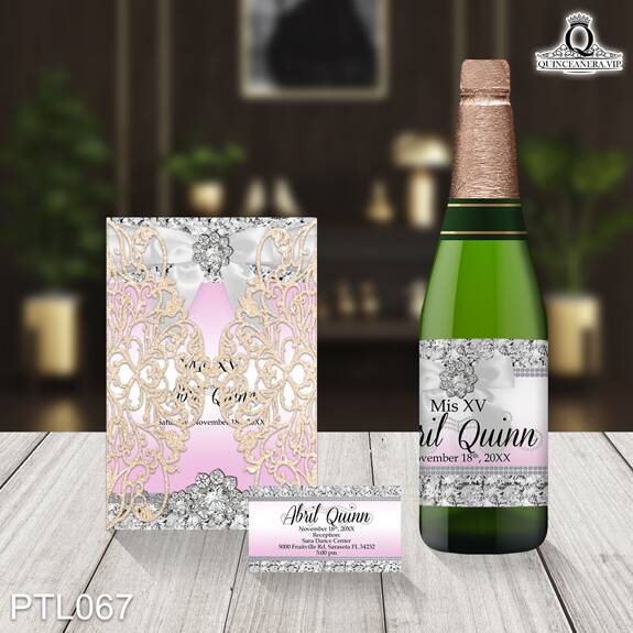 Invitaciones de Quinceañera de Glamuroso Diamantes PTL067 - PTL067