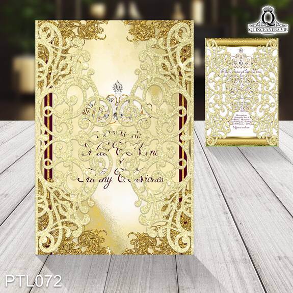 Invitaciones de 15 Años de Coronas y Diamantes PTL072