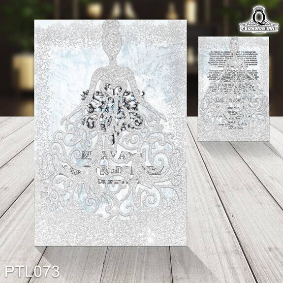 Invitaciones de 15 Años de Copos de Nieve Diamantes PTL073