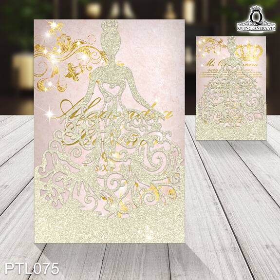 Invitaciones de 15 Años de Coronas Torre de París PTL075
