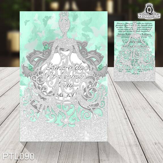 Invitaciones de 15 Años de Mariposas Ornamentos PTL090