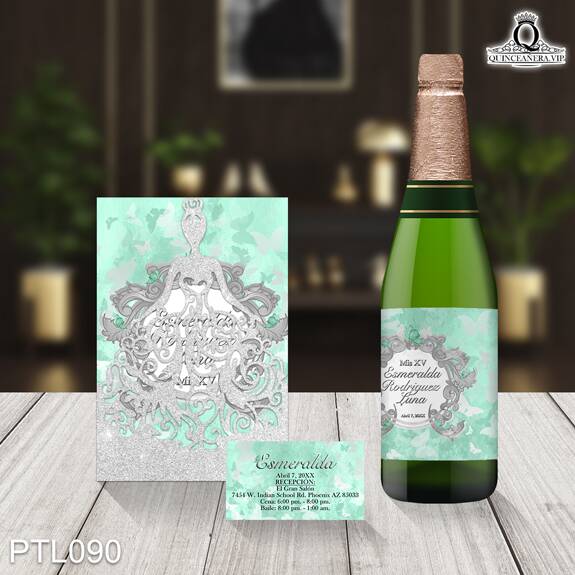 Invitaciones de 15 Años de Mariposas Ornamentos PTL090