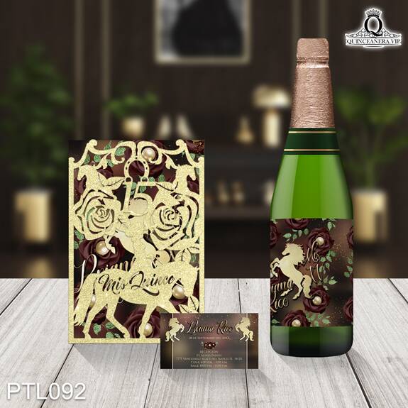 Invitaciones de Quinceañera de Vaquero Caballo PTL092 - PTL092