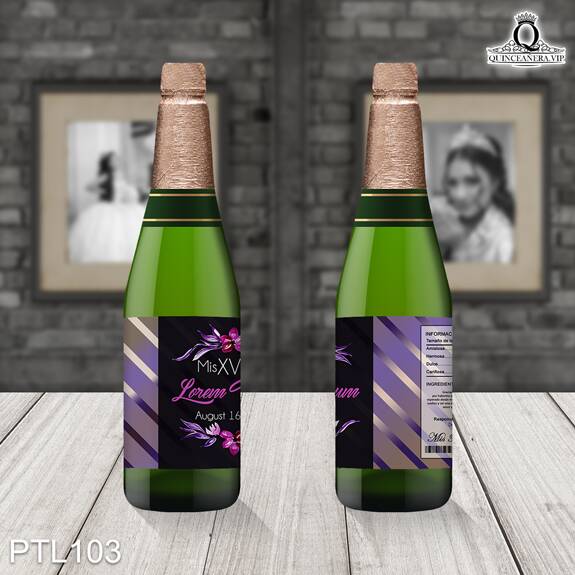 Invitaciones de Quinceañera de Glamuroso flores PTL103 - PTL103