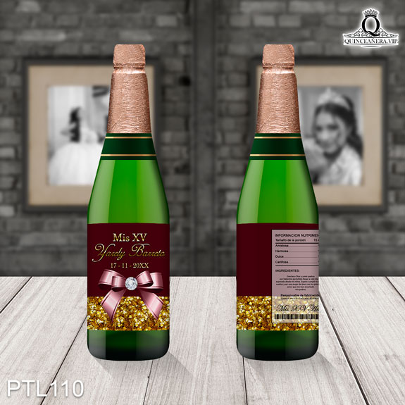 Invitaciones de Quinceañera de Glamuroso lazos PTL110 - PTL110