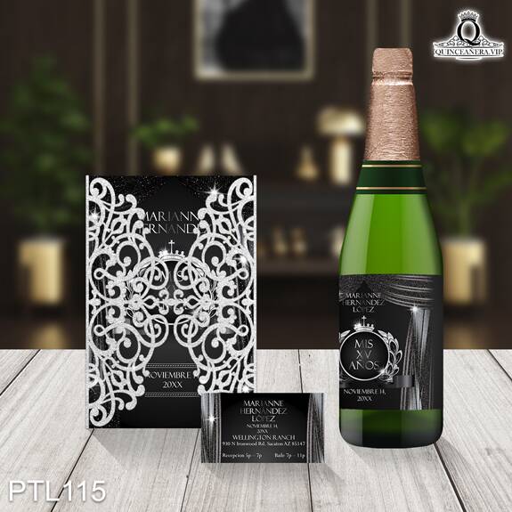 Invitaciones de Quinceañera de Gala Coronas PTL115 - PTL115