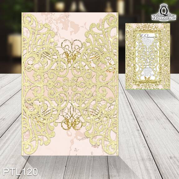 Invitaciones de Quinceañera de Glamuroso ornamentos  PTL120 - PTL120