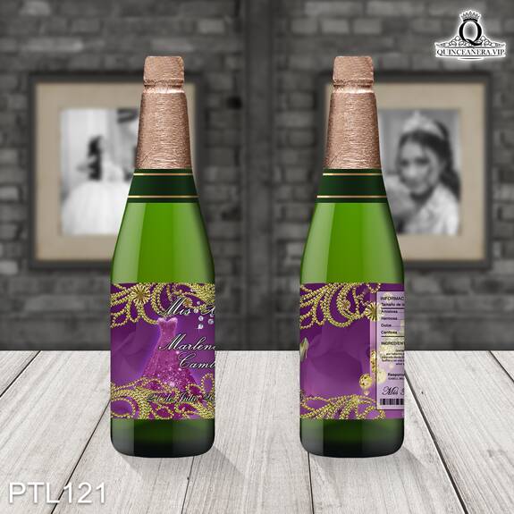 Invitaciones de 15 Años de Realeza vestido PTL121