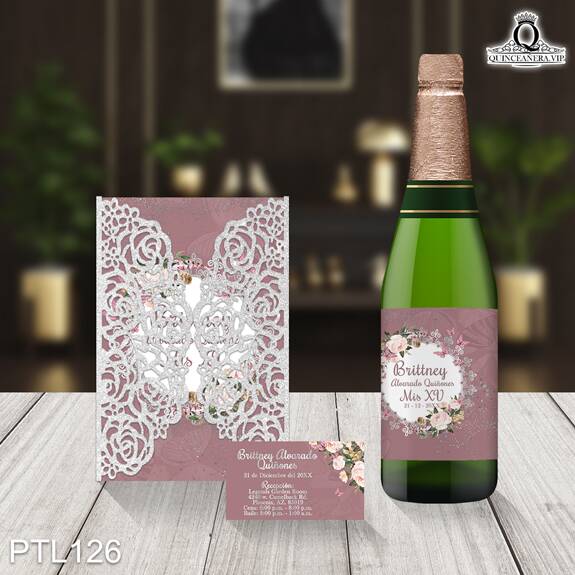 Invitaciones de 15 Años de Mariposas Flores PTL126