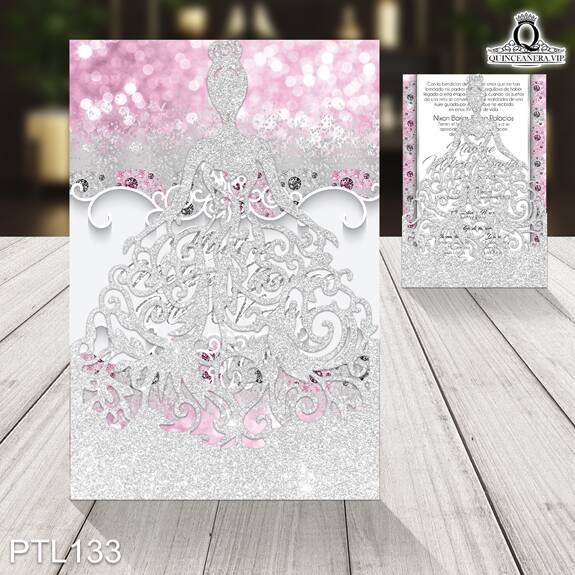 Invitaciones de Quinceañera de Glamuroso dimantes PTL133 - PTL133
