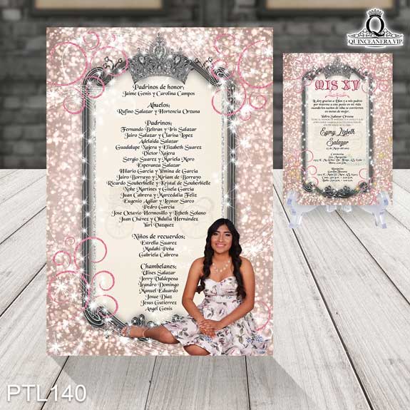 Invitaciones de 15 Años de Realeza Coronas  PTL140