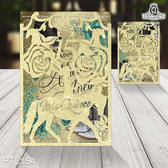 Invitaciones de Quinceañera de Botas Vaqueras Sombrero PTL154 - PTL154