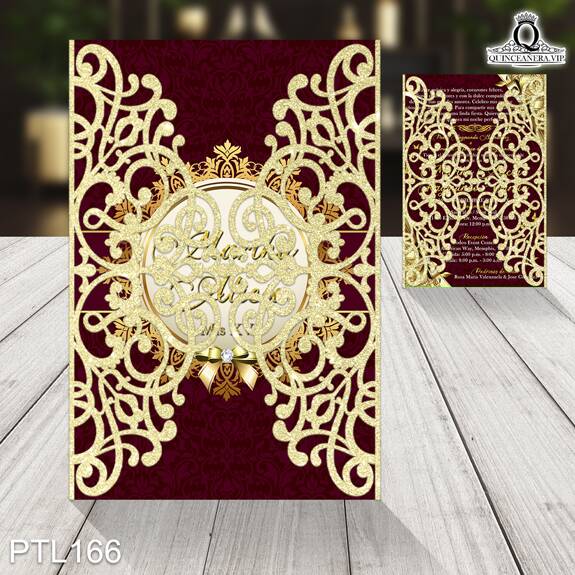 Invitaciones de Quinceañera de Glamuroso mariposas PTL166 - PTL166