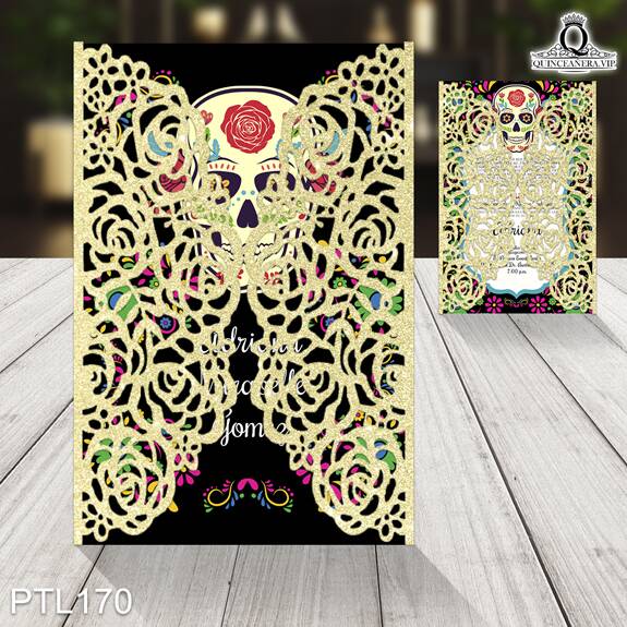 Invitaciones de 15 Años de Fiesta Mexicana calavera PTL170