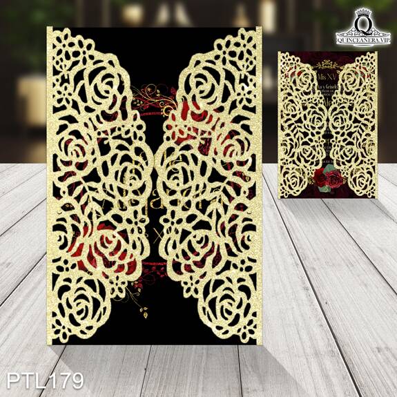 Invitaciones de Quinceañera de Flores rosas PTL179 - PTL179