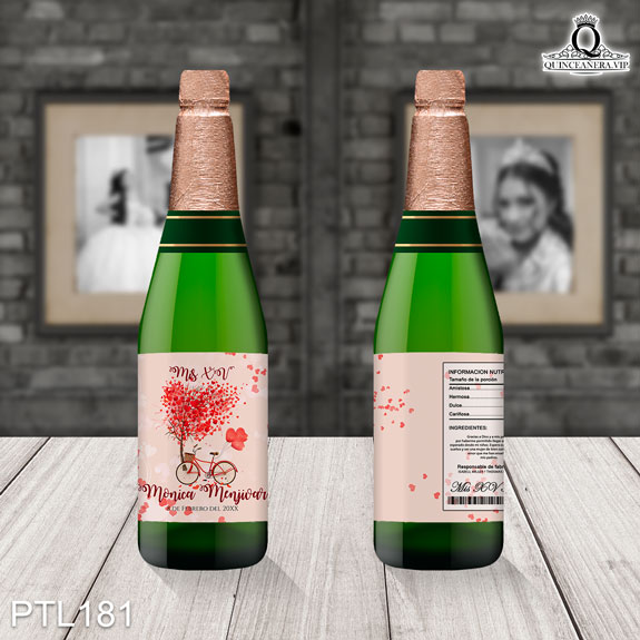 Invitaciones de 15 Años de Paris corazones PTL181