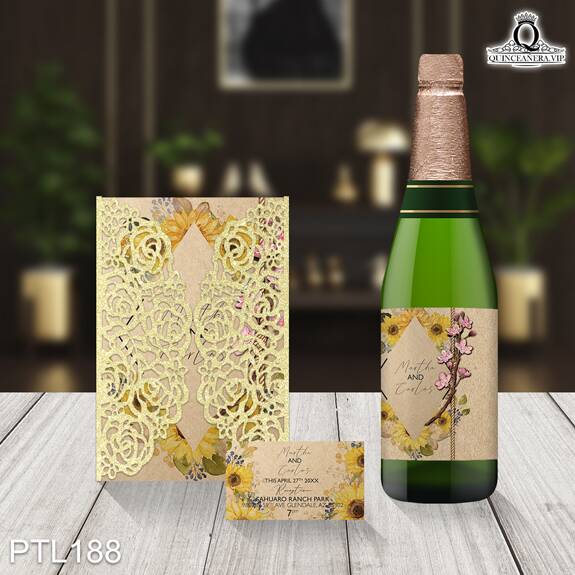 Invitaciones de Quinceañera de Girasoles PTL188 - PTL188