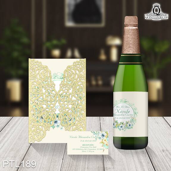 Invitaciones de Quinceañera de Flores de clavel PTL189 - PTL189