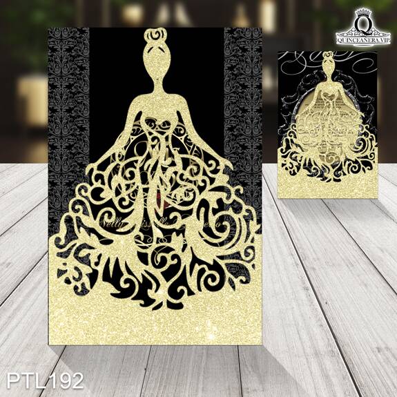 Invitaciones de Quinceañera de La Bella y La Bestia PTL192 - PTL192