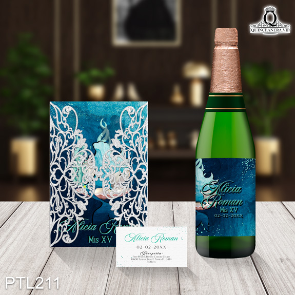 Invitaciones de 15 años de la Princesa Ariel - PTL211