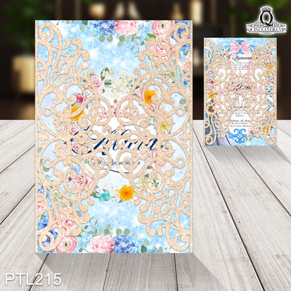 Invitaciones de Aurora la Bella Durmiente con Lazo - PTL215