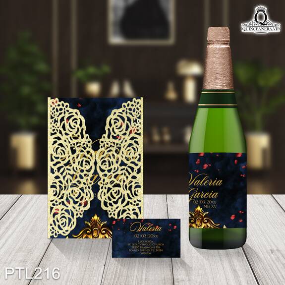 Invitaciones de 15 años de la Princesa Bella - PTL216