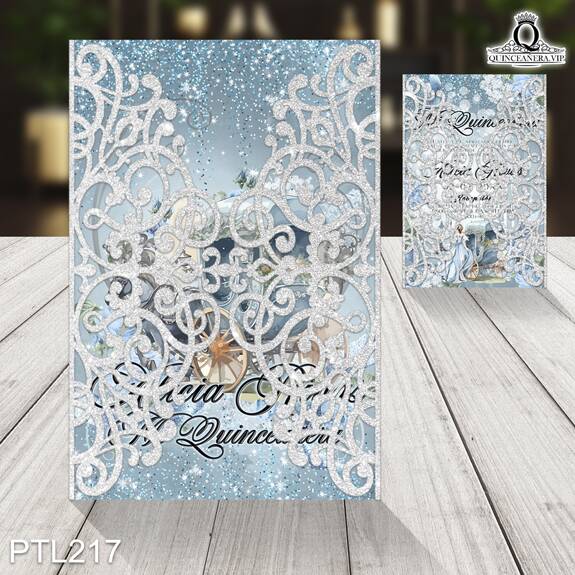 Invitaciones de 15 años de la Princesa Cenicienta - PTL217