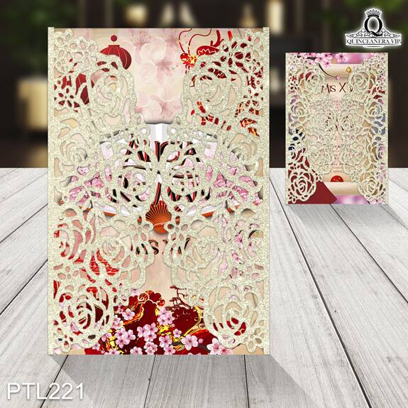 Invitaciones de 15 años de la Princesa Mulán - PTL221