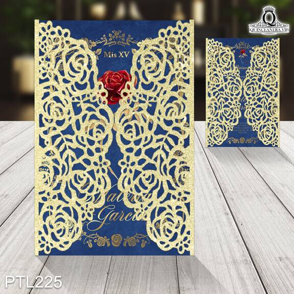 Invitaciones de xv años de Bella con Corona - PTL225