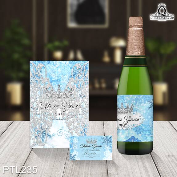 Invitaciones de 15 años de la Princesa Elsa - PTL235