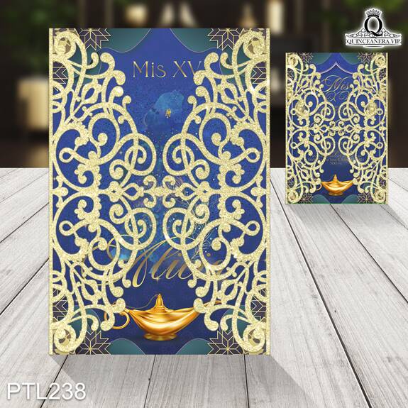 Invitaciones de Quinceañera de Aladdin - PTL238