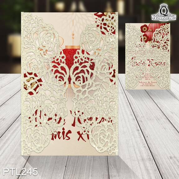 Invitaciones de Quinceañera de la Princesa Mulán - PTL245